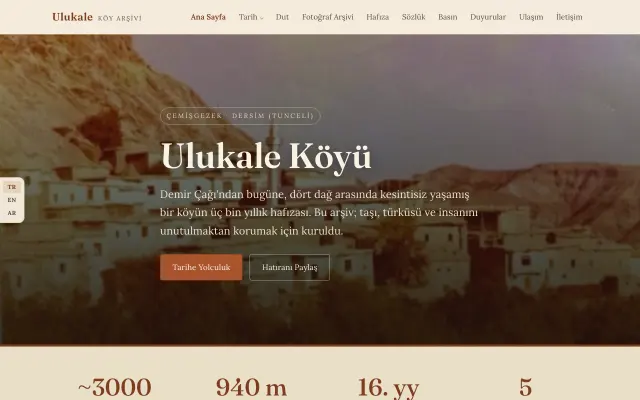 Ulukale Köyü Dijital Arşivi screenshot