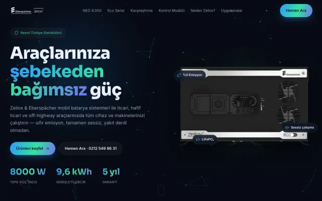 Zeliox Mobil Güç Sistemleri screenshot
